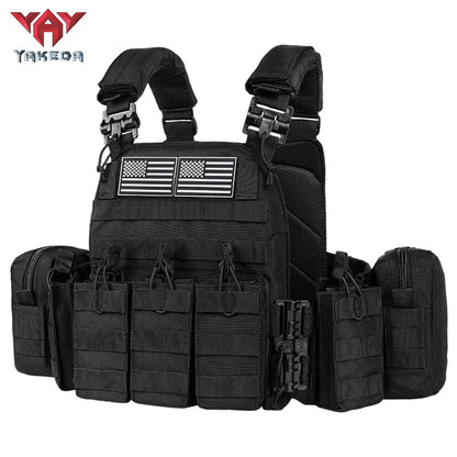 YAKEDA Shoulder and Waist Quick Release Hunting Adventure Vest Expandable System Wear-Resistant and Tear Resistant Material
