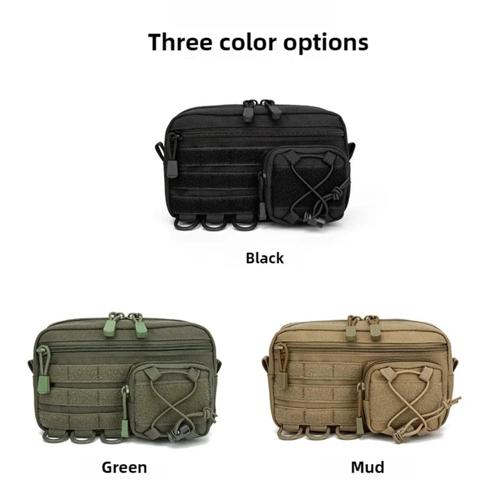 Molle Tactical Waist Bag Men Multifunctional Fanny Pack Outdoor Hip Belt Bag Portable Phone Pouch for Camping Climbing Hiking