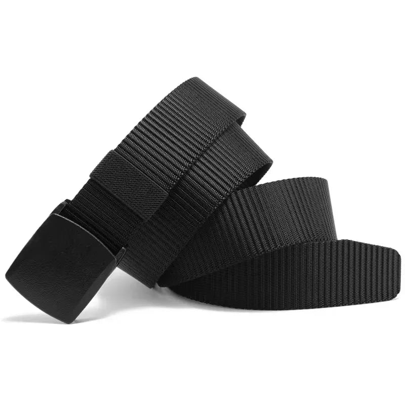 Automatic Buckle Nylon Belt, Fashionable MEN'S Canvas Outdoor Belt, Hunting and Hiking Tools, Hunting Clothing Accessories 1pcs