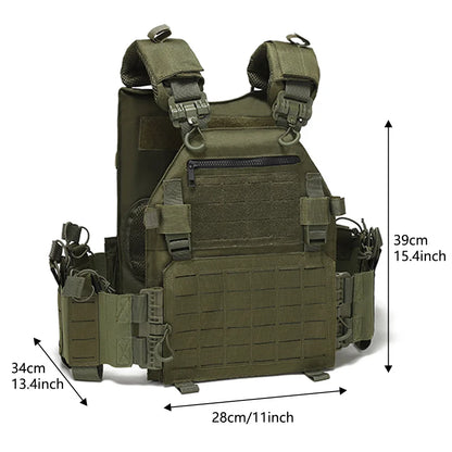 E kaevixdio Outdoor training vest multi-functional MOLLE expansion convenient quick release vest waterproof and wear-resistant