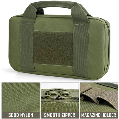 Pistol Bag Concealed Carry Case Soft Padded Handgun Pouch with Magazine Storage Slot Pistol Wallet Hunting Accessories