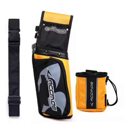 ACCMOS Archery Reverse Arrow Quiver And Arrow Release Hold Pounch bag for Shooting Hunting Durable for Outdoor Activities