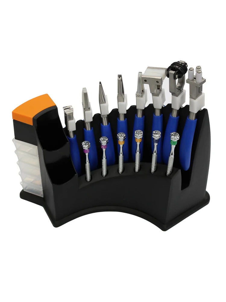 1set Glasses Plier Screwdriver Kit Optical Repair Hand Tool Stand Eyeglasses Adjust Accessory Set