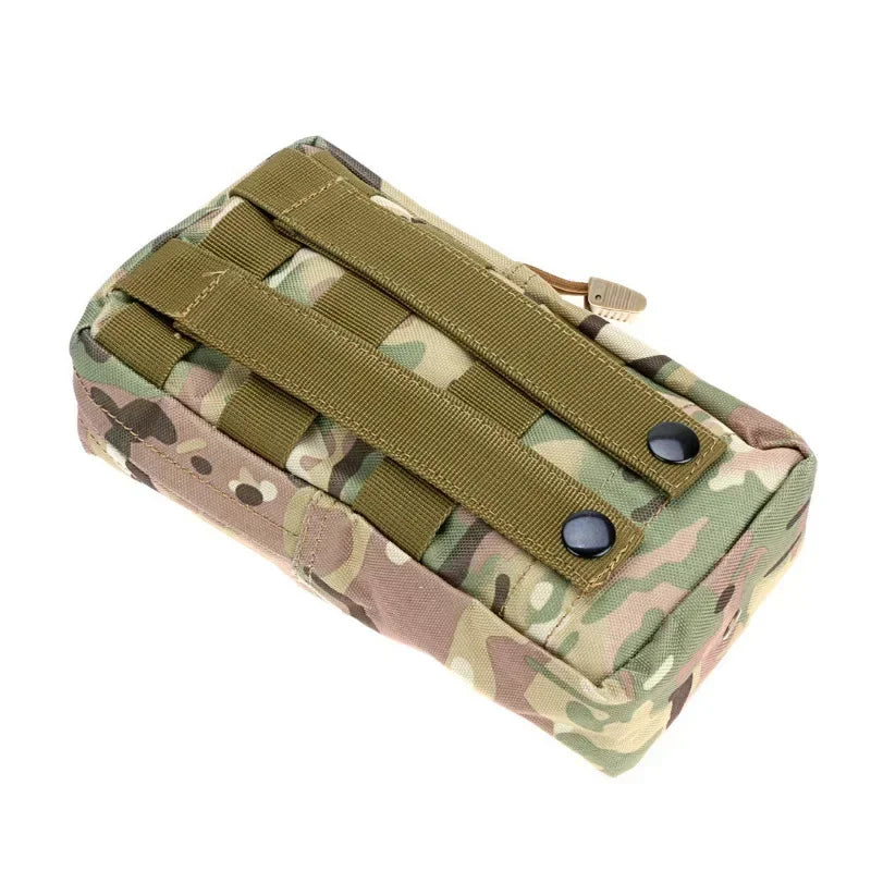 Outdoor Zipper Bag Tactical Molle Waist Bag Durable Belt Pouch Storage Fanny Pack for Hunting Backpack Tactical Vest Attachment