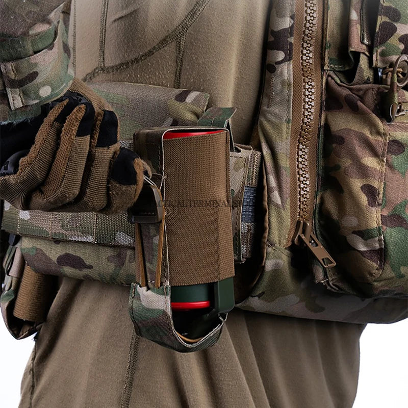 Smoke Grenade Tactical Pouch Outdoor Sports Single Molle Magazine Pouch Outdoor Sports Flashlight Holster Knife Key Storage Bag
