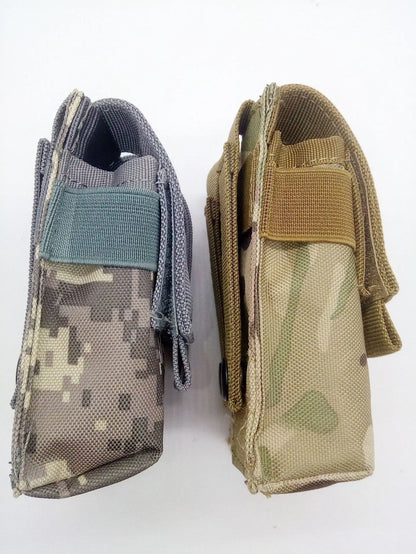 Molle 9mm Double Pistol Magazine Pouch Mag Holster Outdoor Hunting Accessories Flashlight Holder EDC Tool Waist Bag Vest Pouches
