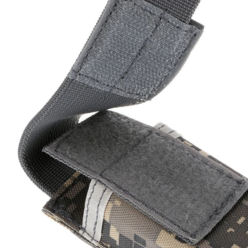 Tactical 9mm Molle Single Pouch Single Pistol Magazine Pouch Outdoor Flashlight Pouch Torch Holder Mag Bag Hunting Knife Holster