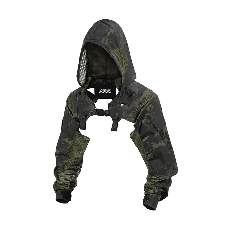 DMgear Original Tactical Coat Jacket Hood Long Sleeve Camouflage Clothing Breathable Comfortable Compatible Tactical Chest Rig
