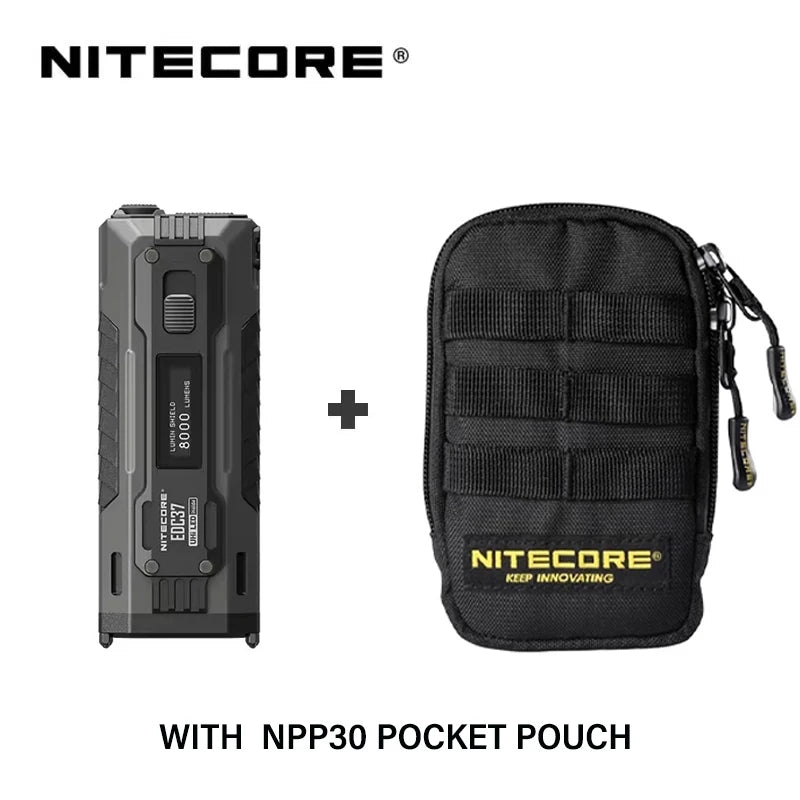 NITECORE EDC37 8000 lumens Strong light Ultimate Tactical EDC Flashlight Built-in 8000mAh Li-ion Battery