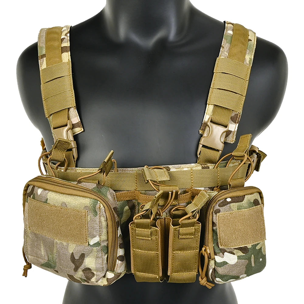 CS Match Wargame TCM  Chest Rig Airsoft Tactical Vest  Pack Magazine Pouch Holster Molle System Waist Men Nylon