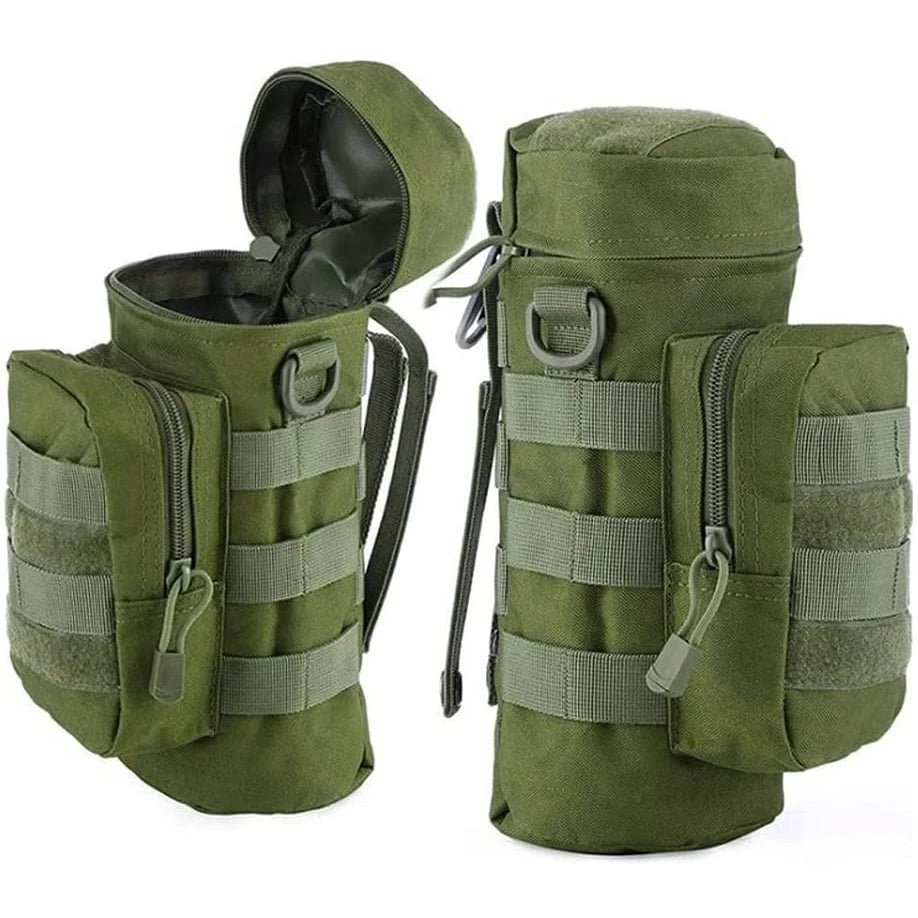 Tactical Molle Water Bottle Pouch Outdoor Sport Hydration Carrier Bag Nylon Travel Kettle Pack with Shoulder Strap