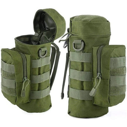 Tactical Molle Water Bottle Pouch Outdoor Sport Hydration Carrier Bag Nylon Travel Kettle Pack with Shoulder Strap