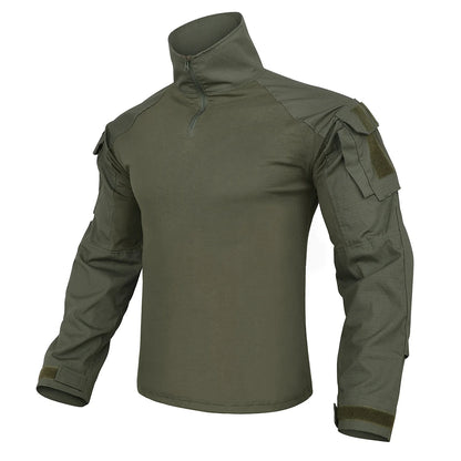 KRYDEX Combat G3 Shirt Tactical Hunting Outdoor Clothes Shirt with Elbow Pads Tiger Stripes Camo Ranger Green Gen3 Shirt