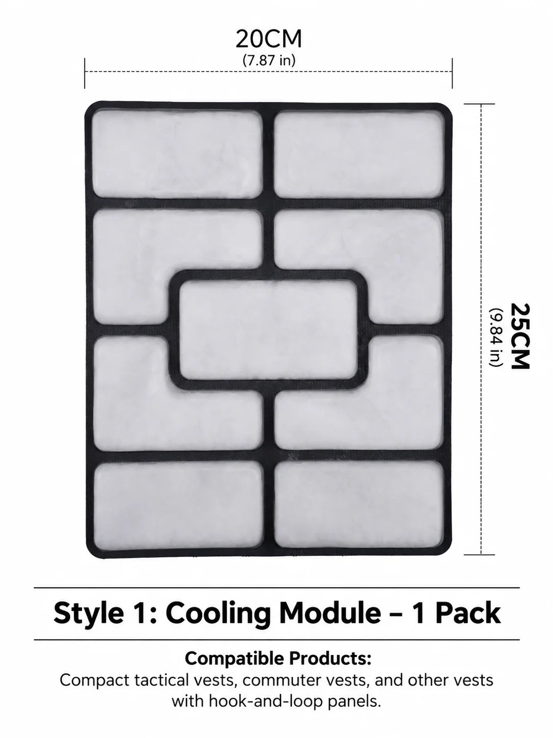 Tactical Vest Cooling Pad – Outdoor Work Heatstroke Prevention and Cooling Device Refrigerated Ice Pack, Summer Physical Coolin