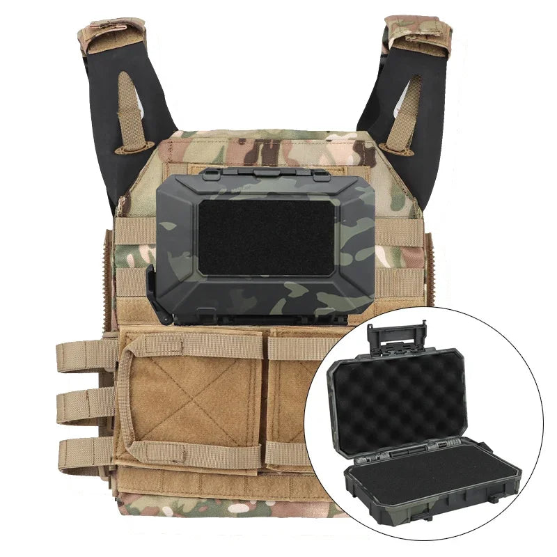 Tactical Case ABS Instant Equipment Box for Airsoft Vest MOLLE Bag Waterproof Protective Box Outdoor Hunting Storage Pouch