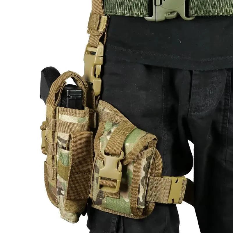 Universal Tactical Pistol Gun Leg Holster Multi-purpose Gun Holster Outdoor Camouflage Airsoft CS Leg Bag Hunting Accessories