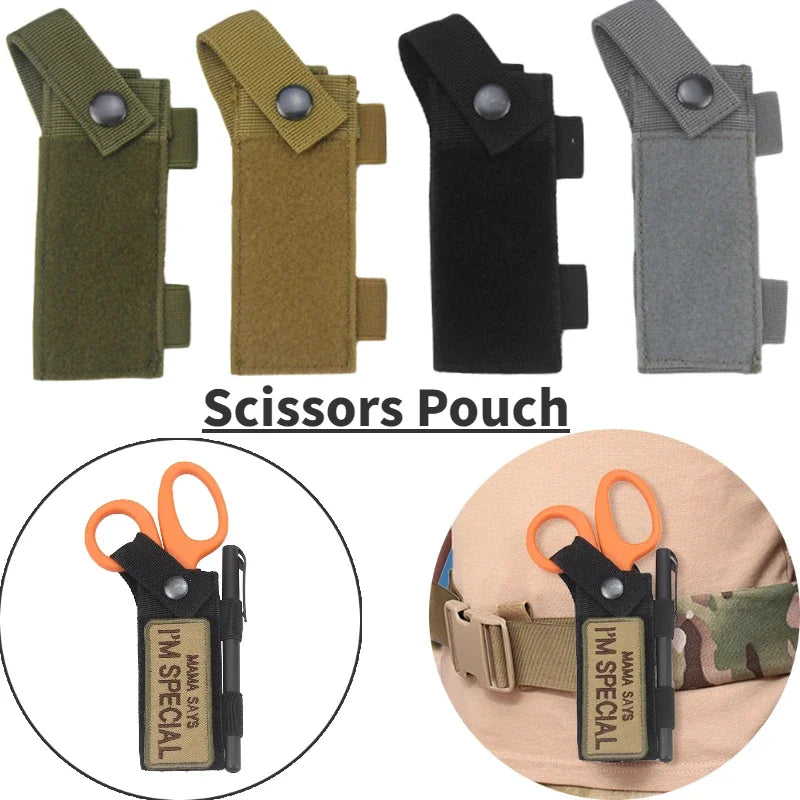 MOLLE Scissors Waist Bag - EDC Tool Pouch for Flashlight, Multitool Holder | Hiking Hunting Accessories