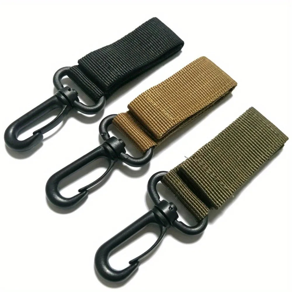 2PCS Climbing Accessory Outdoor Carabiner Strength Tactical Backpack Key Hook Webbing Buckle Hanging System Belt Buckle Hanging