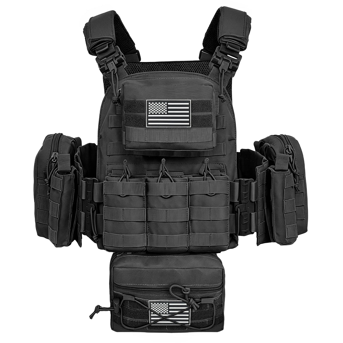 MOLLE Expansion+Quick Disassembly Structure Full Set of Accessories Multi functional Hunting Vest, Removable and Reasonable