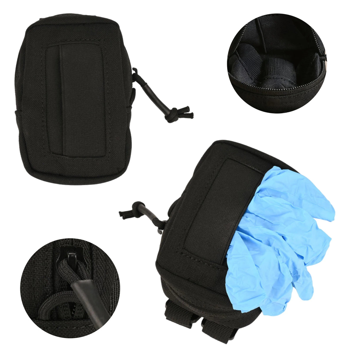 Tactical Disposable Glove Pouch Nylon Belt Sports Training Gloves Bag EMT Molle Accessory Pouch Outdoor Hunting Bag Accessories