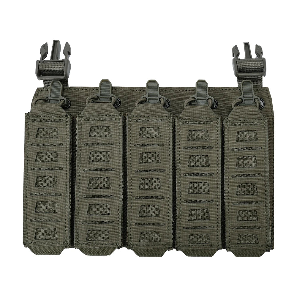 MP5 MP7 Magazine Placard with Hook&Loop Backing & Elastic Straps Tactical Chest Rig Panel for Airsoft Hunting - SINAIRSOFT