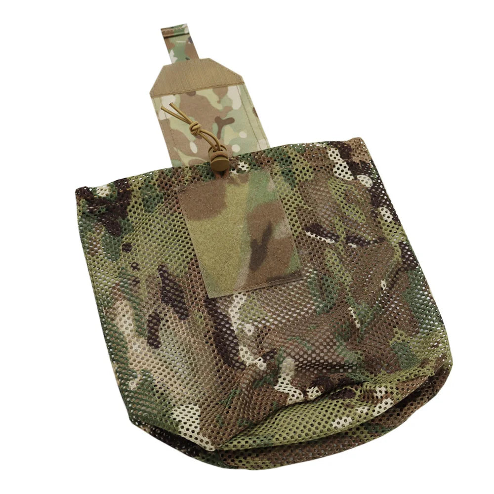 New Folding Mesh Drop Pouch Tactical Molle Magazine Dump Pouch Recycling Bag Hunting Airsoft Bags