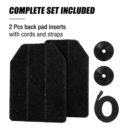 2PCS Tactical Vest Back Pad with Hook‑Loop Multi‑Function Modular Adapter Plate For Expansion Attachment Outdoor Hunting Gear