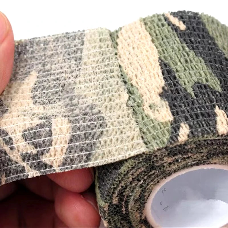 Telescopic High Elastic Camouflage Tape - Non-Woven Fabric for Outdoor Hunting, Finger Protection & Movement