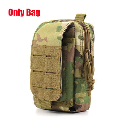 Molle Waist Pouch Outdoor Mobile Phone EDC Tactical Hunting Accessories Bag Vest Pack Cell Phone Working Tools Holder