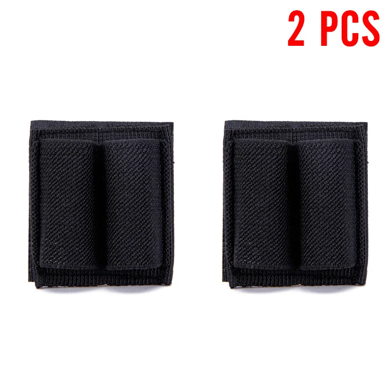 Tactical Patch 2-Round Holder Adhesive 2 Hole Cartridges Hook Loop Patch Hunting Rifles 7.62MM Shotgun Bullet Pouch