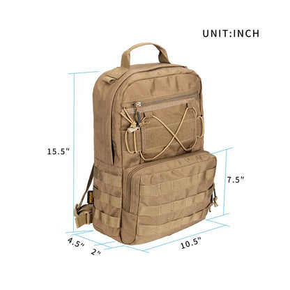 Tactical Hydration Backpack 15L Bladder Bag Hiking Biking Running Backpacks Molle Camping Men's Backpacks(No Water Bag Included)