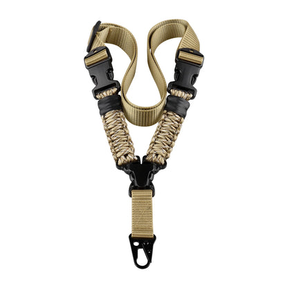 Vertical Single Point Gun Sling Shoulder Strap Metal Buckle With Braided Paracord Rifle Shot Gun Strap Belt Rope Hunt