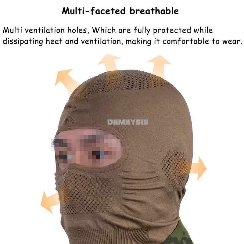 Airsoft Mask Breathable Tactical Steel Mesh Balaclava Headgear Full Face Masks Headgear Hunting Paintball CS Airsoft Gear