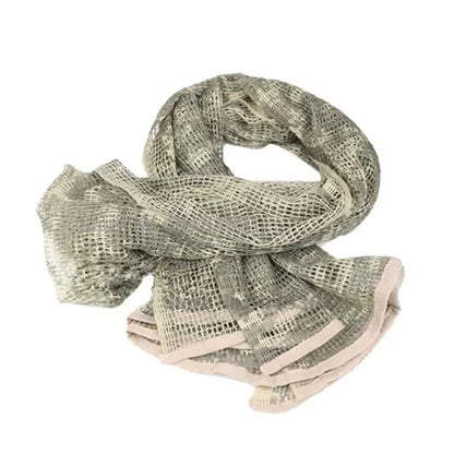 Tactical Mesh Breathbale Scarf Sniper Face Veil Camo Airsoft Hunting Cycling Hiking Neckerchief Mask Camouflage Outdoor Scarf