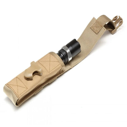 Tactical Molle Flashlight Pouch Torch Holder Case EDC Tool Waist Bag Outdoor Sports Camping Hiking Hunting Light Holster Pouches