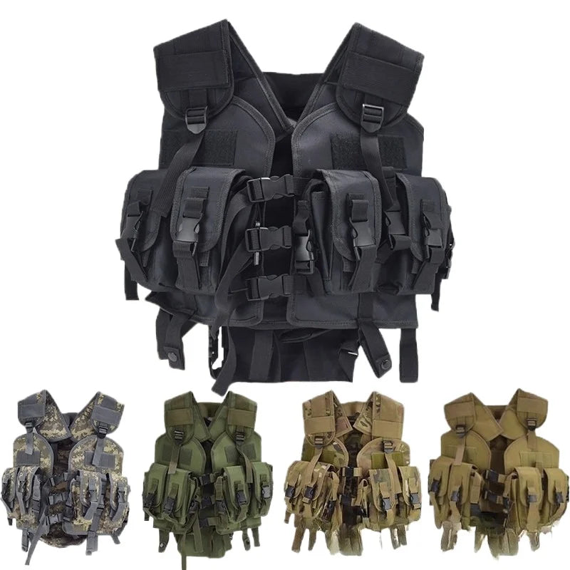 Tactical Seal Vest Camouflage Combat Vest Airsoft Paintball Body Armor For Hunting War Game Airsoft Outdoor Sport With Water Bag