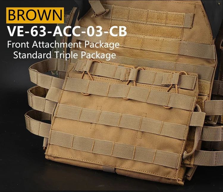 Outdoor Vest Front Accessory Package Standard Triple Pack Outdoor Equipment MOLLE Expansion Pack Carefully Selected Material