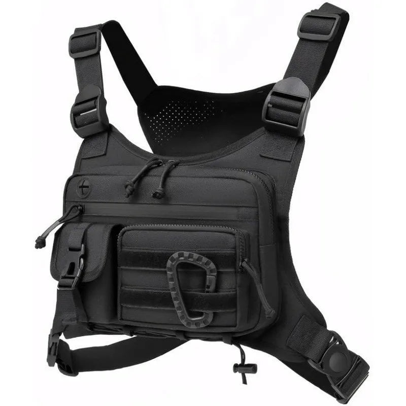 Outdoor Tactical Vest Multi-Functional Sports Vest Backpack Men's Tactical Chest Bag for Hunting Camping Traveling