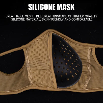 Shooting Mask Outdoor Breathable Elastic Soft Mask Free Ear Protection Air Gun Cycling Half Face Mask - M/L Size