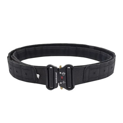 Military Tactical Belt Quick Release Metal Buckle Nylon Combat Waist Belt Multicam Camouflage Outdoor Hunting Airsoft Training