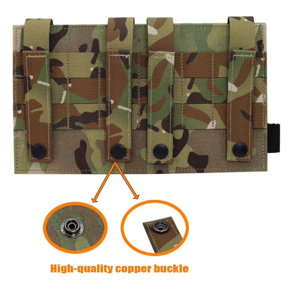 New Style 1000D Nylon Tactical Vest Patch Molle Adapter Panel Hook&Loop Converter For Attching ID Patches EDC Tool Bag