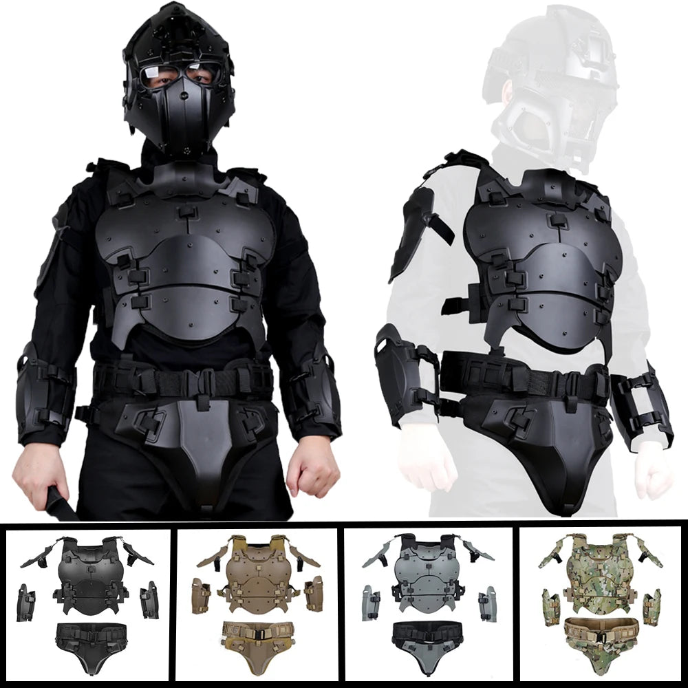 Tactical Airsoft Vest Armor Suit Set Adjustable Militar Hunting Chest Protective Equipment Paintball Shooting CS Wargame Vest