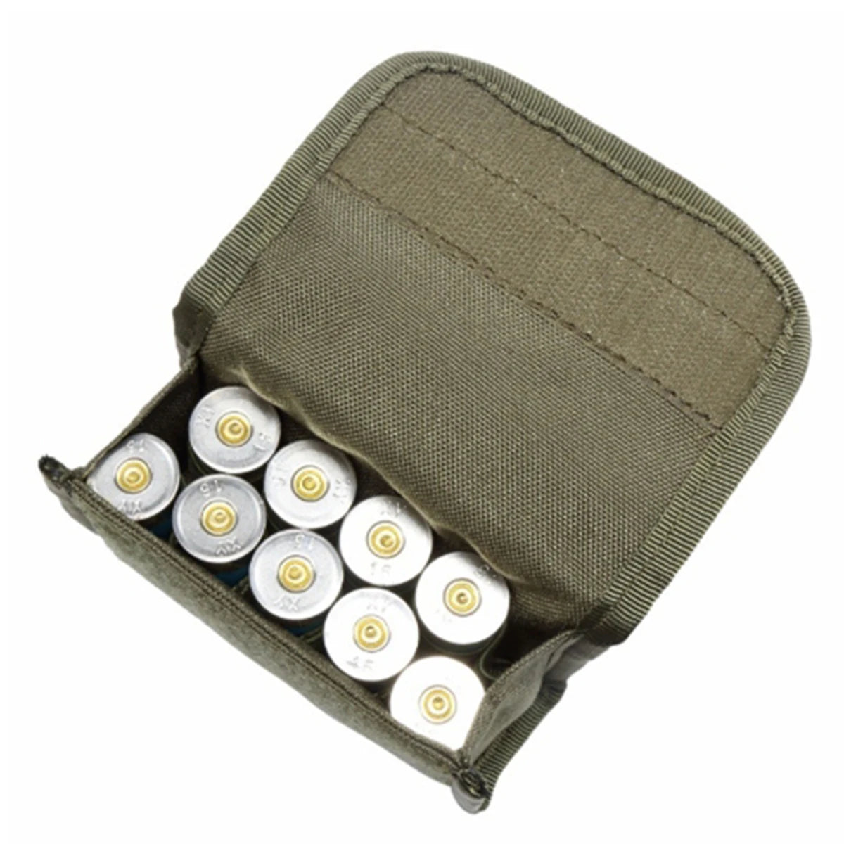 10 Grids Ammo Pouch Tactical Waist Bag 10 Rounds Shot Bags Outdoor Shooting Multi-functional Mini EDC Mag Molle Nylon Pouch