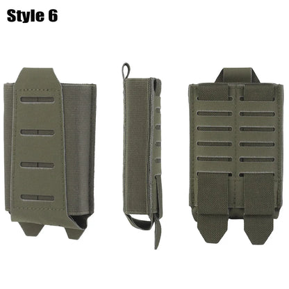 OPHIDIANTAC 5.56/7.62/9mm/AR15/M4 Mag Bag Molle System Lightweight Storage Bag Waistcoat Accessory Pack for hunting gear