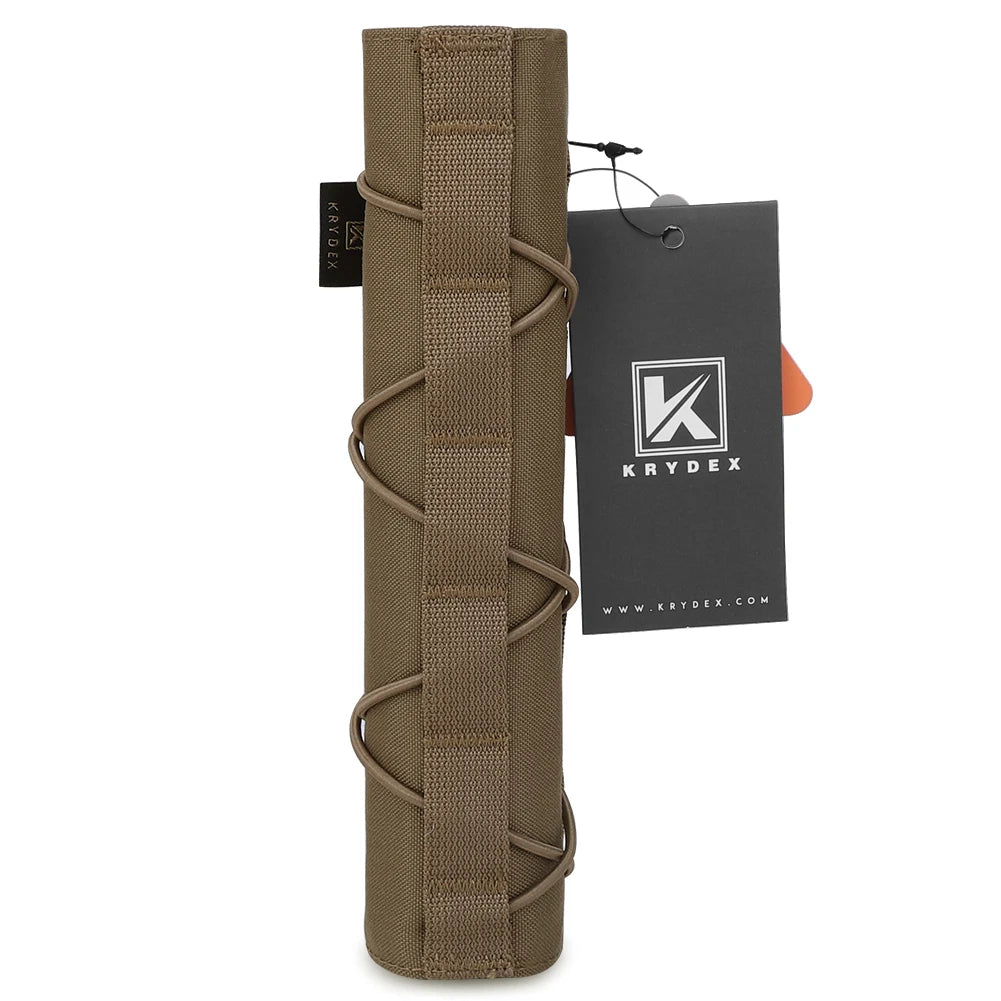 KRYDEX Tactical 22cm Suppressor Protective Cover Case Muffler Shield Sleeve Cover Shooting Hunting Camouflage Purpose