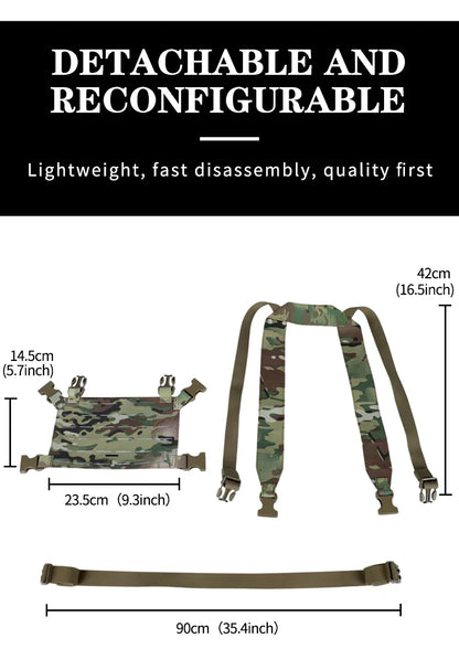 Tactical Chest Rig MK5 Molle SS MKV Micro Fight Chassis Placard 5.56 Triple Magazine Pouch Hunting Airsoft Chest Rig Vest Gear