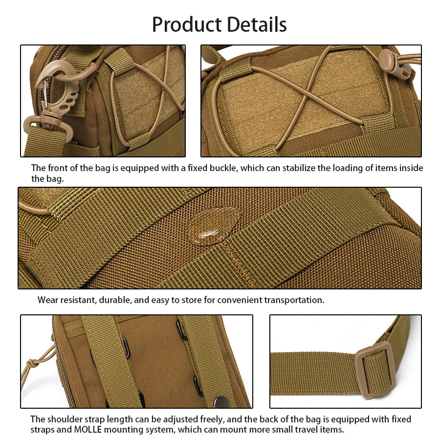 Outdoor cycling lightweight single shoulder crossbody bag, wear-resistant riding equipment, portable small shoulder bag, easy to