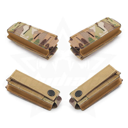OPHIDIAN Outdoor Molle 9mm Mag Pouch Single Mag Carrier Flashlight Pouch Knife Pocket Hunting Gear