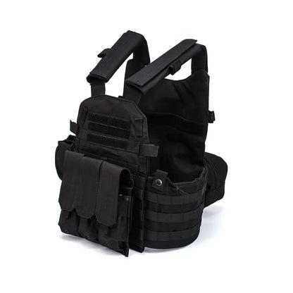 Outdoor Nylon Molle Tactical Vest Body Armor Hunting Plate Carrier Airsoft 6094 Combat Gear Multicam Camo Vest Pouch Accessories