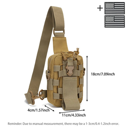 Outdoor water bottle chest bag small crossbody bag cycling multifunctional tool bag